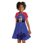 Personalized Les Grenadiers Haiti Football Kid Short Sleeve Dress 2026 Nou Retounen Blue Version LT14