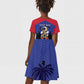 Personalized Les Grenadiers Haiti Football Kid Short Sleeve Dress 2026 Nou Retounen Blue Version LT14