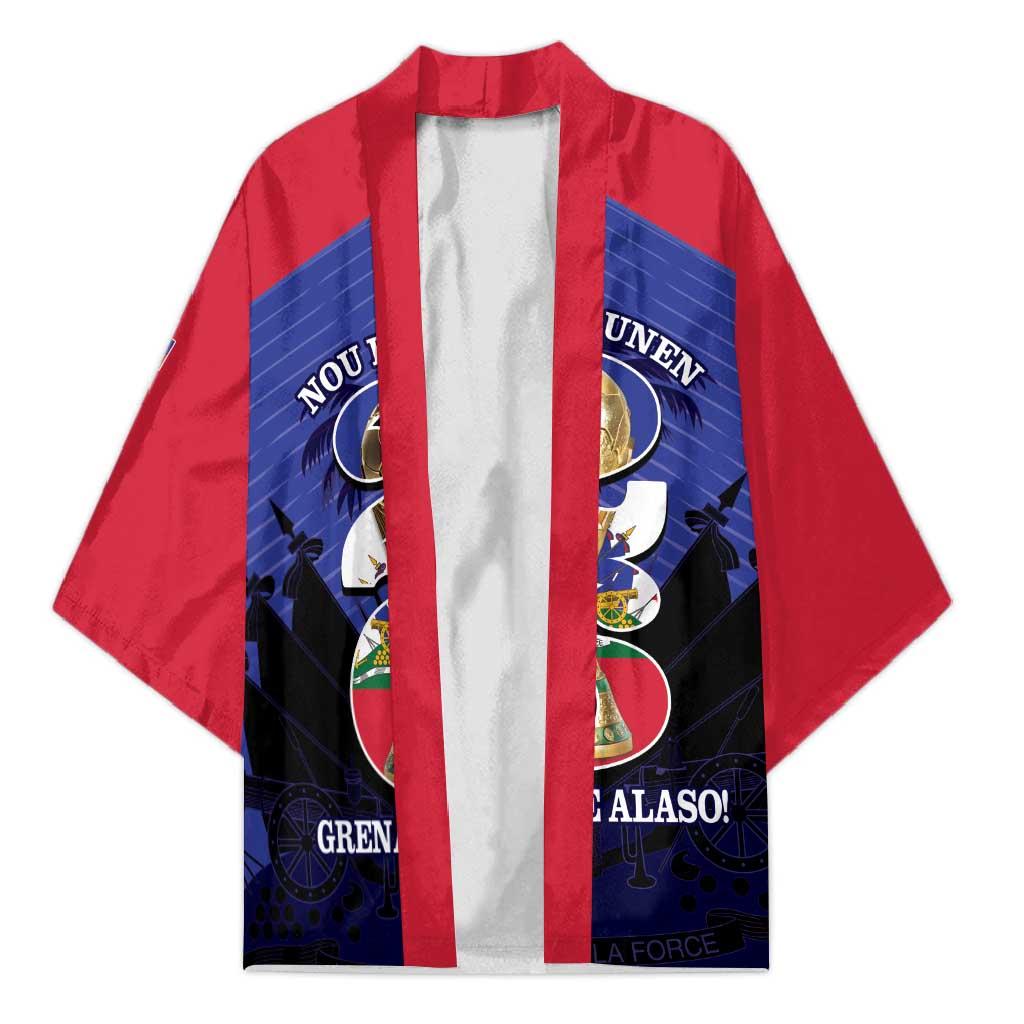 Personalized Les Grenadiers Haiti Football Kimono 2026 Nou Retounen Blue Version