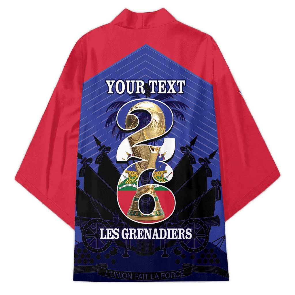 Personalized Les Grenadiers Haiti Football Kimono 2026 Nou Retounen Blue Version