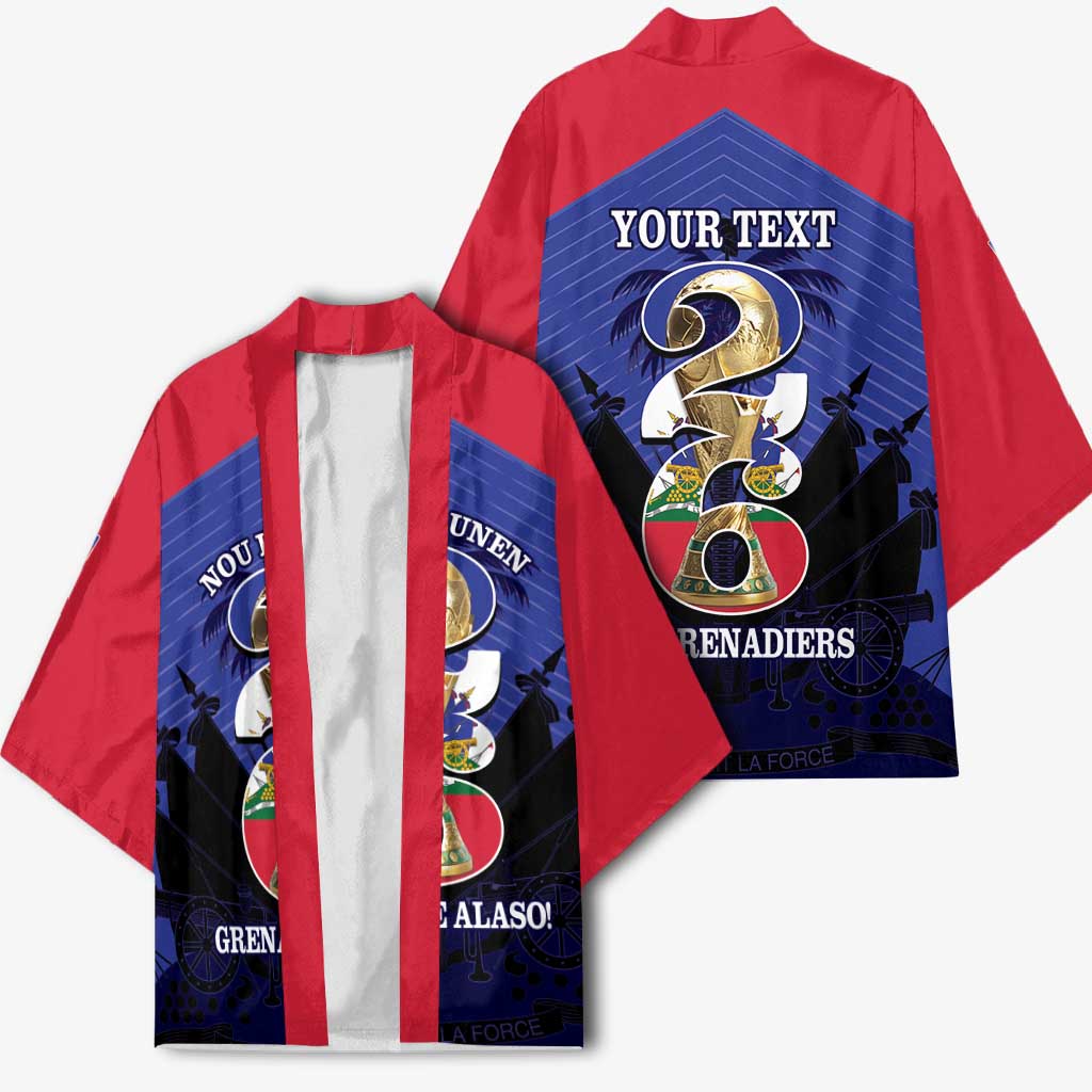 Personalized Les Grenadiers Haiti Football Kimono 2026 Nou Retounen Blue Version