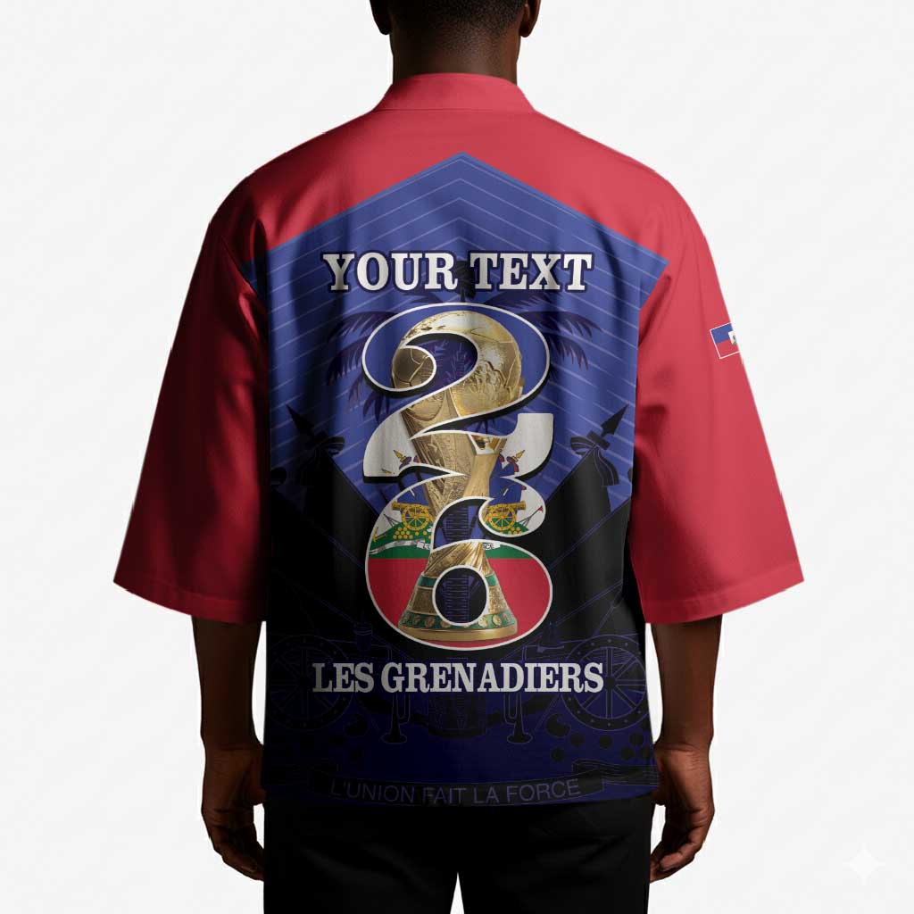 Personalized Les Grenadiers Haiti Football Kimono 2026 Nou Retounen Blue Version