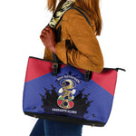 Les Grenadiers Haiti Football Leather Tote Bag 2026 Nou Retounen Blue Version - African Pride