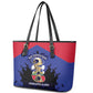 Les Grenadiers Haiti Football Leather Tote Bag 2026 Nou Retounen Blue Version - African Pride