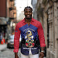 Personalized Les Grenadiers Haiti Football Long Sleeve Button Shirt 2026 Nou Retounen Blue Version - African Pride