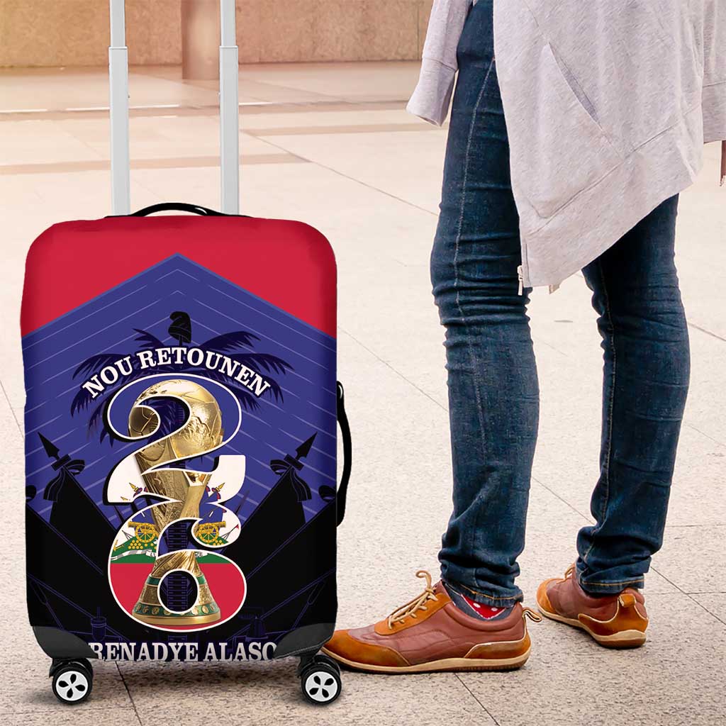 Les Grenadiers Haiti Football Luggage Cover 2026 Nou Retounen Blue Version - African Pride