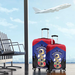 Les Grenadiers Haiti Football Luggage Cover 2026 Nou Retounen Blue Version - African Pride