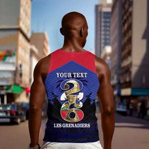 Personalized Les Grenadiers Haiti Football Men Tank Top 2026 Nou Retounen Blue Version - African Pride