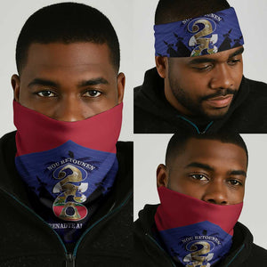 Les Grenadiers Haiti Football Neck Gaiter 2026 Nou Retounen Blue Version - African Pride