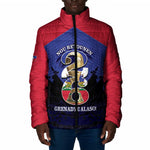 Personalized Les Grenadiers Haiti Football Padded Jacket 2026 Nou Retounen Blue Version