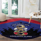 Les Grenadiers Haiti Football Round Carpet 2026 Nou Retounen Blue Version - African Pride