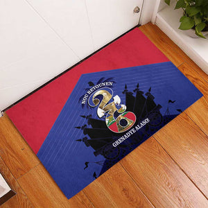 Les Grenadiers Haiti Football Rubber Doormat 2026 Nou Retounen Blue Version - African Pride