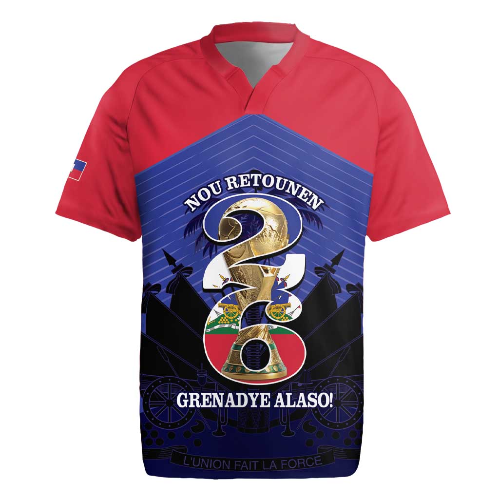 Personalized Les Grenadiers Haiti Football Rugby Jersey 2026 Nou Retounen Blue Version LT14