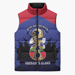 Personalized Les Grenadiers Haiti Football Sleeveless Puffer Jacket 2026 Nou Retounen Blue Version