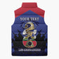 Personalized Les Grenadiers Haiti Football Sleeveless Puffer Jacket 2026 Nou Retounen Blue Version