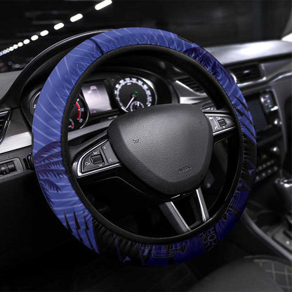 Les Grenadiers Haiti Football Steering Wheel Cover 2026 Nou Retounen Blue Version - African Pride