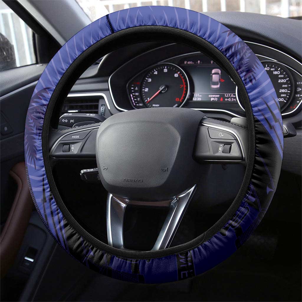Les Grenadiers Haiti Football Steering Wheel Cover 2026 Nou Retounen Blue Version - African Pride