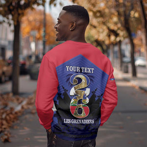 Personalized Les Grenadiers Haiti Football Sweatshirt 2026 Nou Retounen Blue Version - African Pride