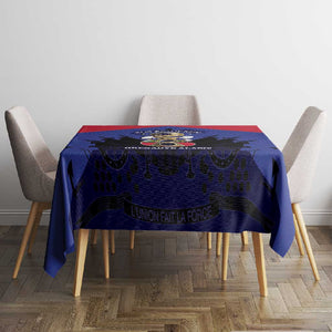 Les Grenadiers Haiti Football Tablecloth 2026 Nou Retounen Blue Version - African Pride