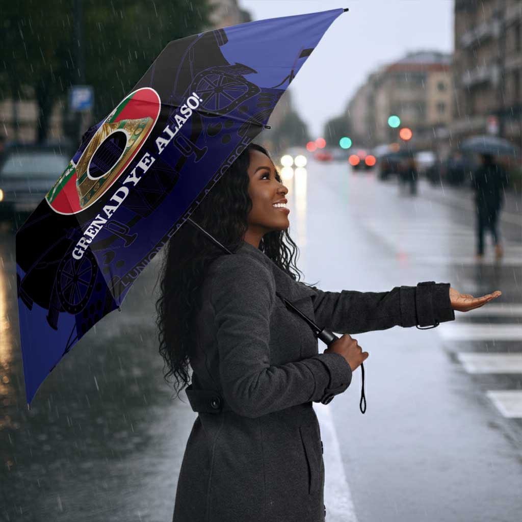 Les Grenadiers Haiti Football Umbrella 2026 Nou Retounen Blue Version