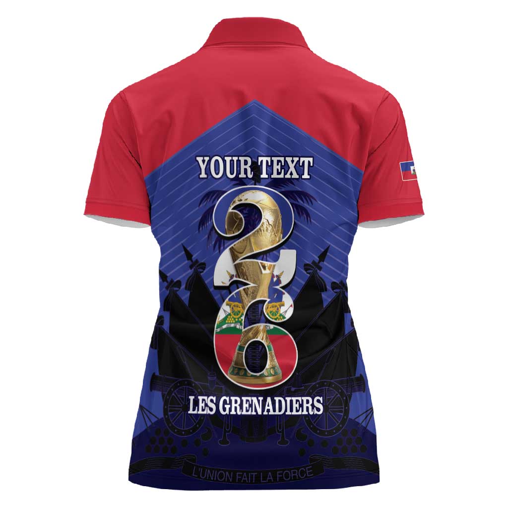 Personalized Les Grenadiers Haiti Football Women Polo Shirt 2026 Nou Retounen Blue Version LT14
