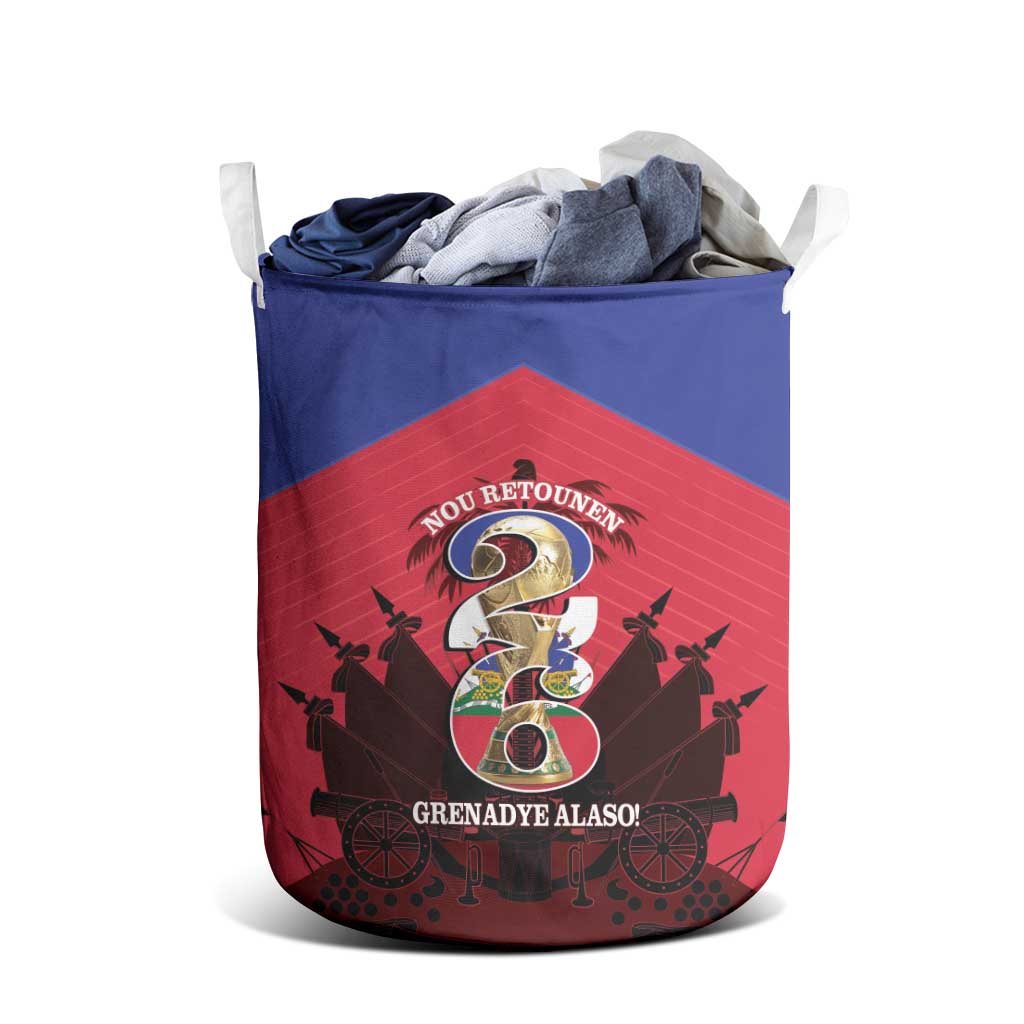 Les Grenadiers Haiti Football Laundry Basket 2026 Nou Retounen Red Version - African Pride
