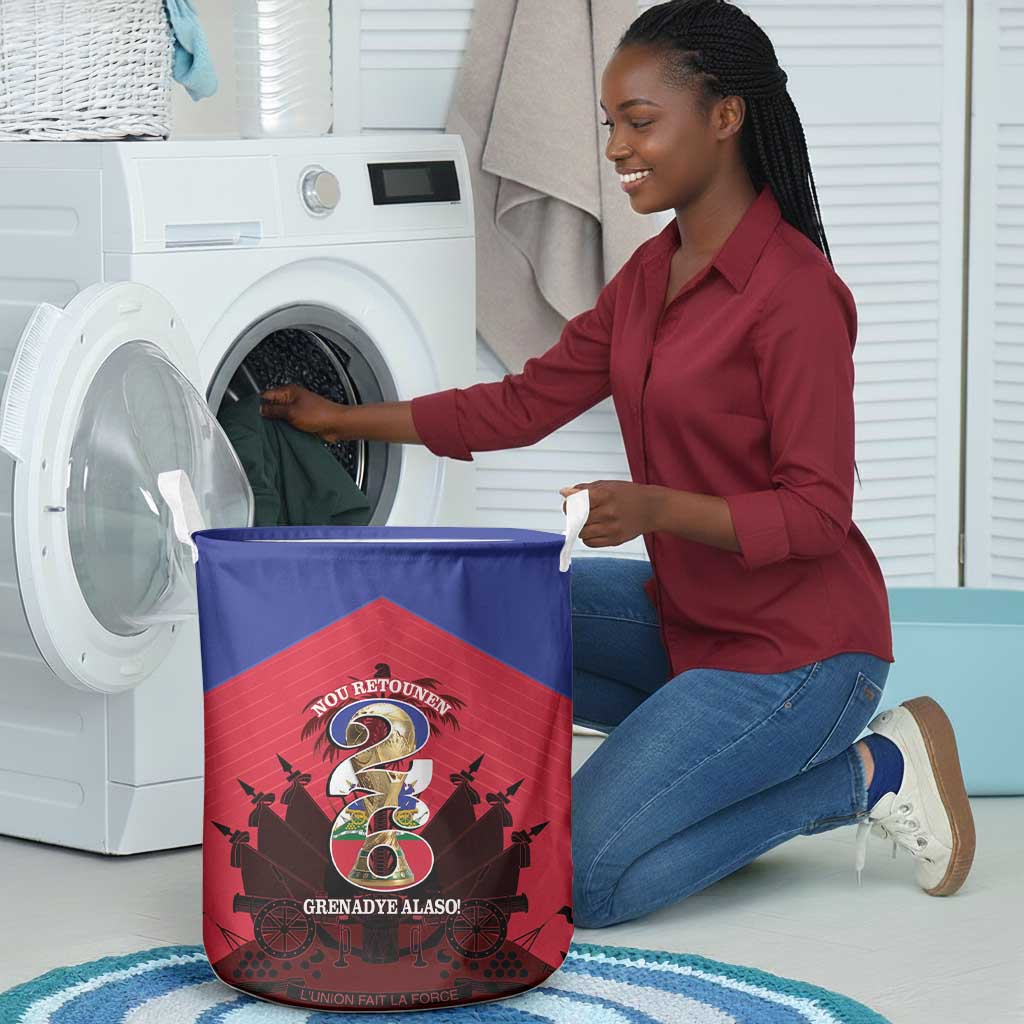 Les Grenadiers Haiti Football Laundry Basket 2026 Nou Retounen Red Version - African Pride