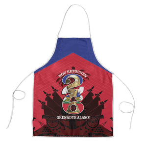 Les Grenadiers Haiti Football Apron 2026 Nou Retounen Red Version