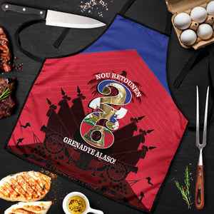 Les Grenadiers Haiti Football Apron 2026 Nou Retounen Red Version