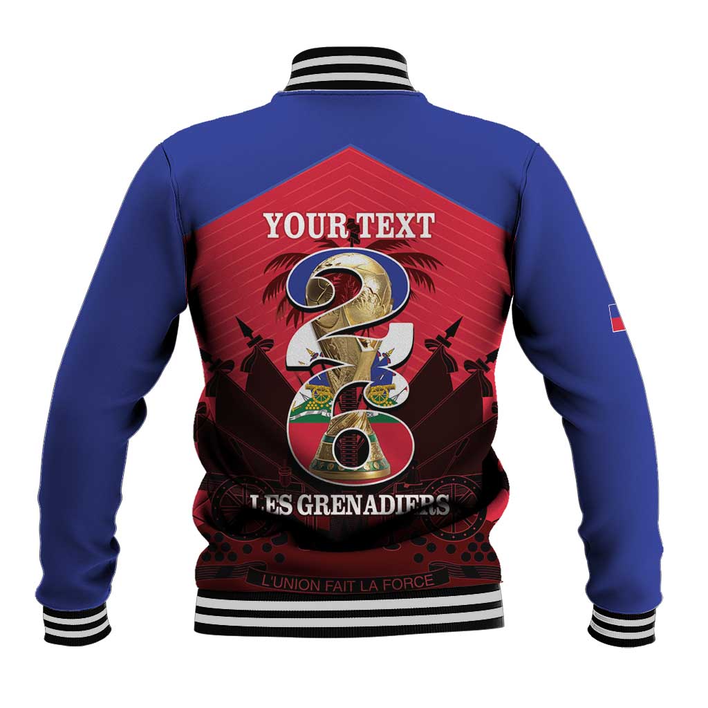Personalized Les Grenadiers Haiti Football Baseball Jacket 2026 Nou Retounen Red Version - African Pride