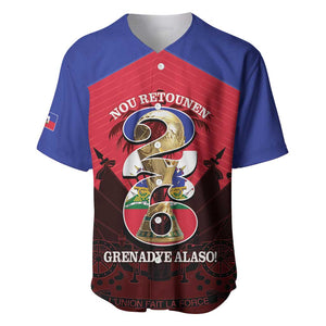 Personalized Les Grenadiers Haiti Football Baseball Jersey 2026 Nou Retounen Red Version LT14