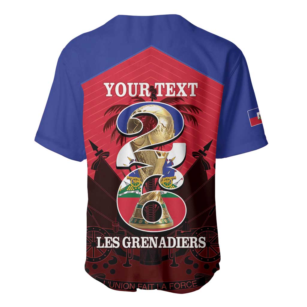 Personalized Les Grenadiers Haiti Football Baseball Jersey 2026 Nou Retounen Red Version LT14