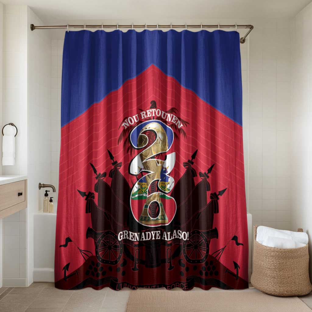 Les Grenadiers Haiti Football Bathroom Set 2026 Nou Retounen Red Version