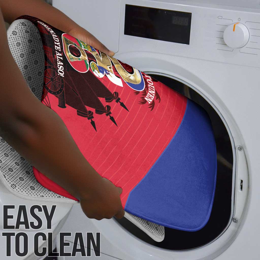 Les Grenadiers Haiti Football Bathroom Set 2026 Nou Retounen Red Version