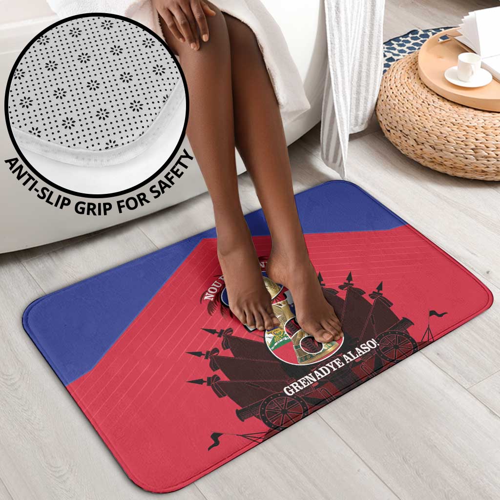 Les Grenadiers Haiti Football Bathroom Set 2026 Nou Retounen Red Version