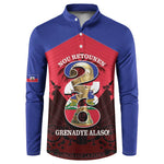 Personalized Les Grenadiers Haiti Football Button Sweatshirt 2026 Nou Retounen Red Version