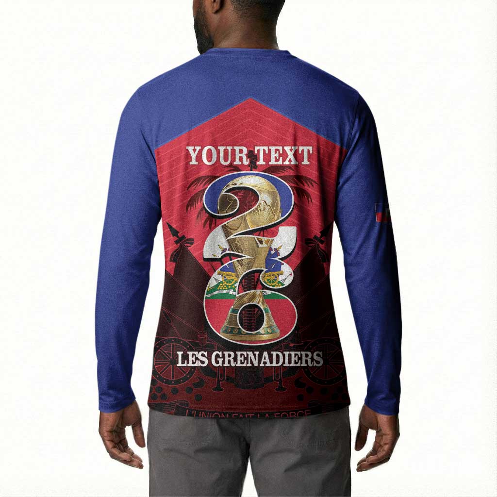 Personalized Les Grenadiers Haiti Football Button Sweatshirt 2026 Nou Retounen Red Version