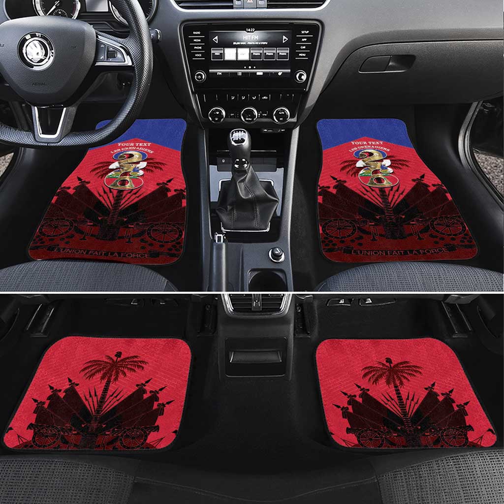 Personalized Les Grenadiers Haiti Football Car Mats 2026 Nou Retounen Red Version - African Pride