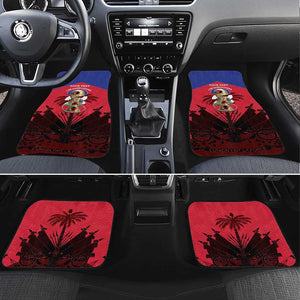 Personalized Les Grenadiers Haiti Football Car Mats 2026 Nou Retounen Red Version - African Pride