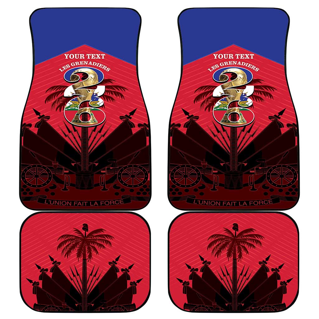 Personalized Les Grenadiers Haiti Football Car Mats 2026 Nou Retounen Red Version - African Pride