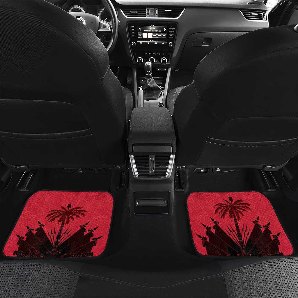 Personalized Les Grenadiers Haiti Football Car Mats 2026 Nou Retounen Red Version - African Pride