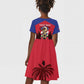 Personalized Les Grenadiers Haiti Football Kid Short Sleeve Dress 2026 Nou Retounen Red Version LT14