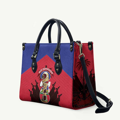 Les Grenadiers Haiti Football Leather Bag 2026 Nou Retounen Red Version