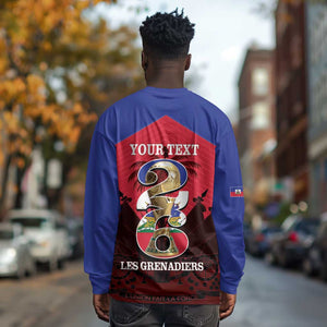 Personalized Les Grenadiers Haiti Football Long Sleeve Shirt 2026 Nou Retounen Red Version - African Pride