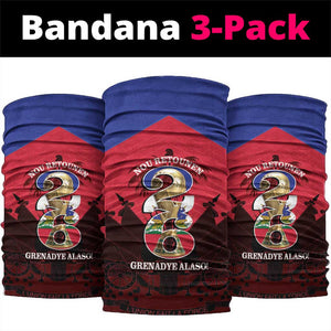 Les Grenadiers Haiti Football Neck Gaiter 2026 Nou Retounen Red Version - African Pride