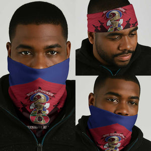 Les Grenadiers Haiti Football Neck Gaiter 2026 Nou Retounen Red Version - African Pride