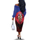 Personalized Les Grenadiers Haiti Football Off The Shoulder Long Sleeve Dress 2026 Nou Retounen Red Version - African Pride