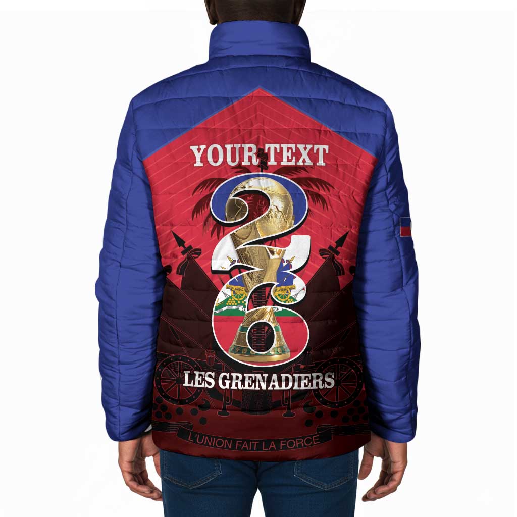 Personalized Les Grenadiers Haiti Football Padded Jacket 2026 Nou Retounen Red Version
