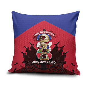 Les Grenadiers Haiti Football Pillow Cover 2026 Nou Retounen Red Version
