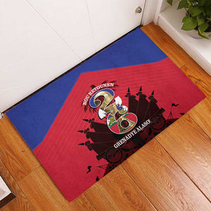 Les Grenadiers Haiti Football Rubber Doormat 2026 Nou Retounen Red Version - African Pride